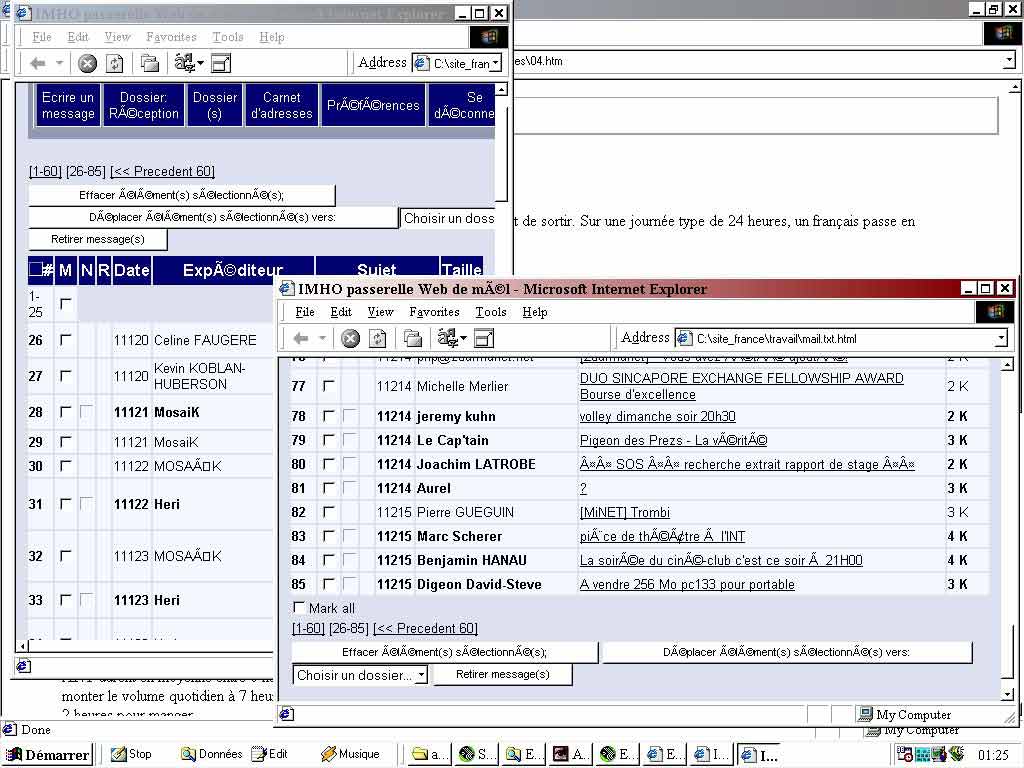 100 mails personels dans la journée!!!
