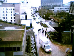 Vue de haut de la ruelle